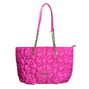 Love Moschino Pink Heart Quilted Tote Bag NWT